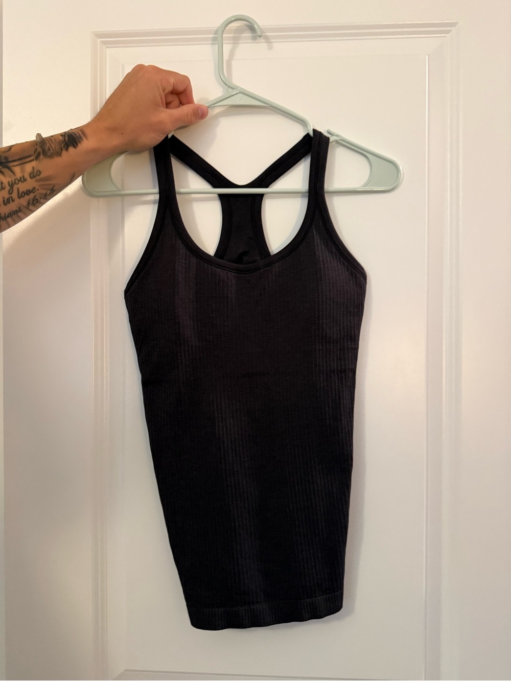 lululemon athletica Black Ribbed Racerback Tank